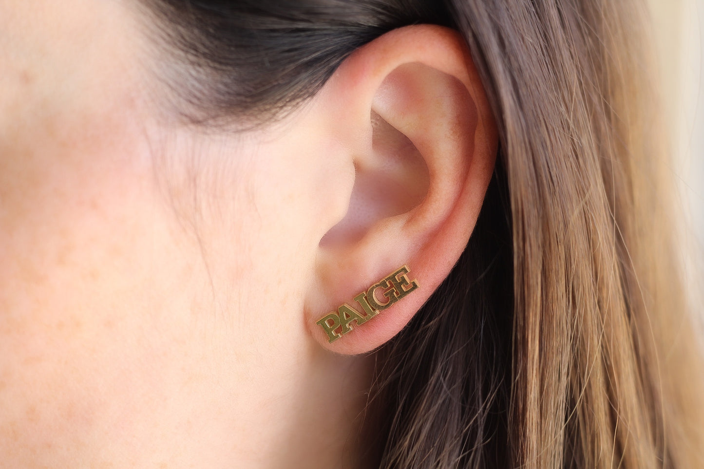 Nameplate Earrings