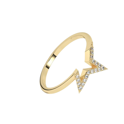 14K Gold Breakable Star Ring