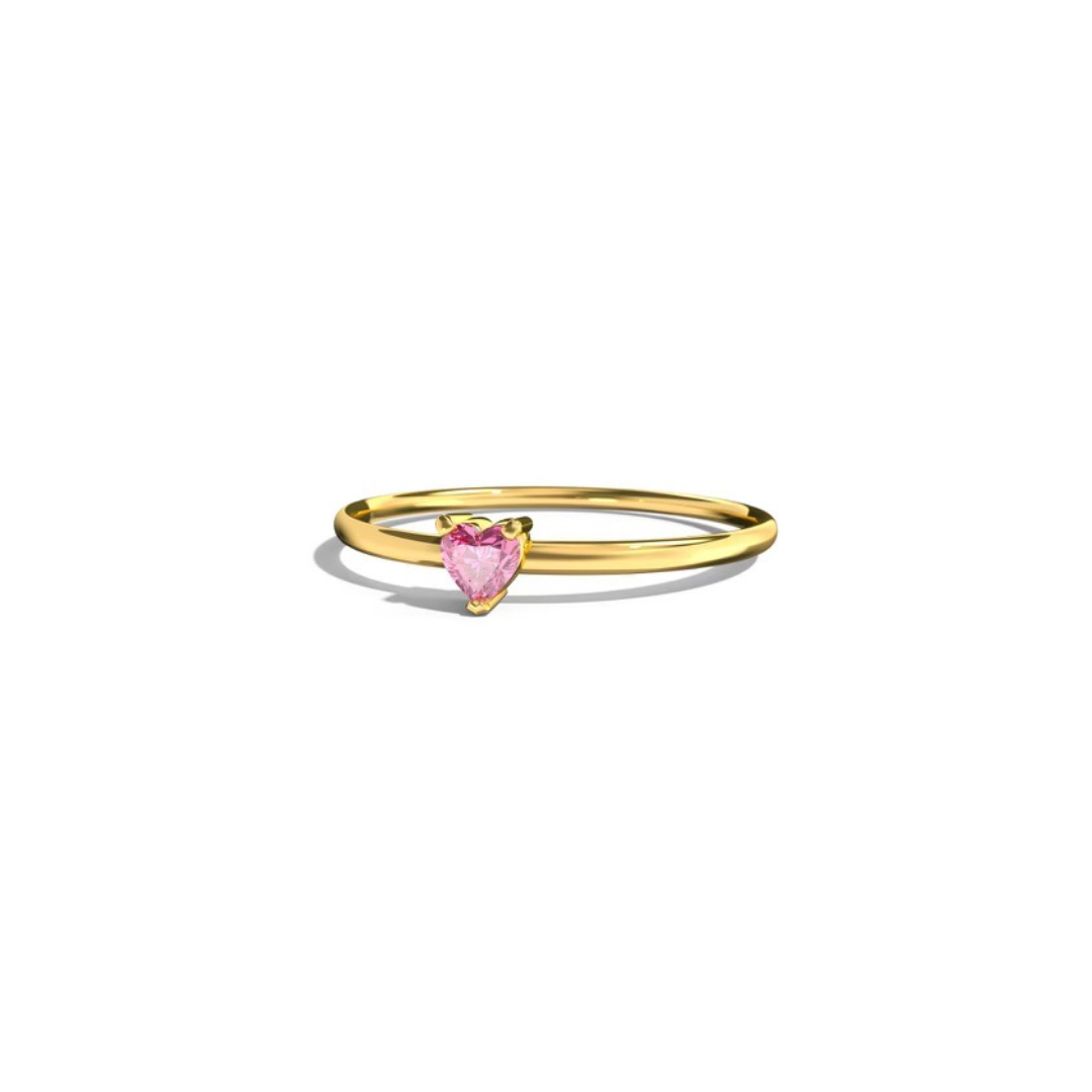 14K Mini Heart Pinky Ring